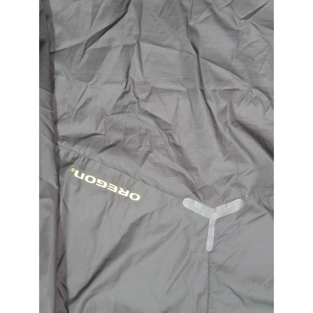 Nike Oregon Ducks Mens Large Black Quarter Zip Hooded Windbreaker Jacket 33249X